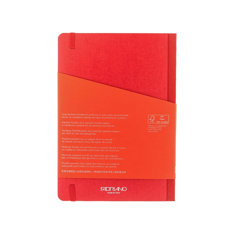 Fabriano® EcoQua Plus A5 Lined Fabric-Bound Notebook