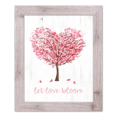 Blooming Love Tree 16" x 20" Western White Framed Print