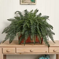 2.5ft. River Fern in Wood Planter