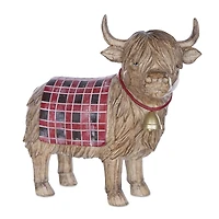 7.75" Winter Highland Cow Figurines Set