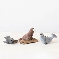 Hello Honey® Handmade Cotton Velvet Seal Walrus Ornament Set