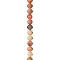 12 Pack: Orange & Pink Sunstone Round Beads, 8mm by Bead Landing™