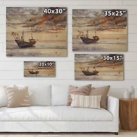 Designart - Wooden Fishing Boat On The Baltic Shore