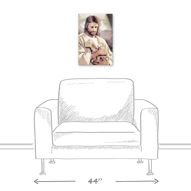 Jesus with Lamb Canvas Wall Art