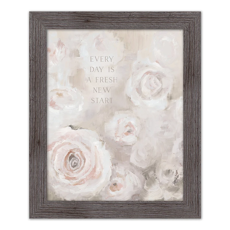 Cream Floral Inspiration Western Framed Print