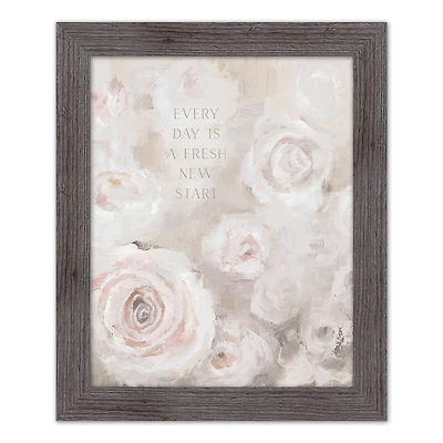 Cream Floral Inspiration Western Framed Print