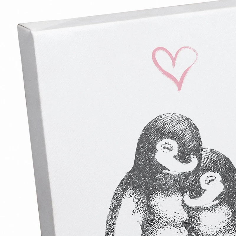 Penguin Love Canvas Wall Art