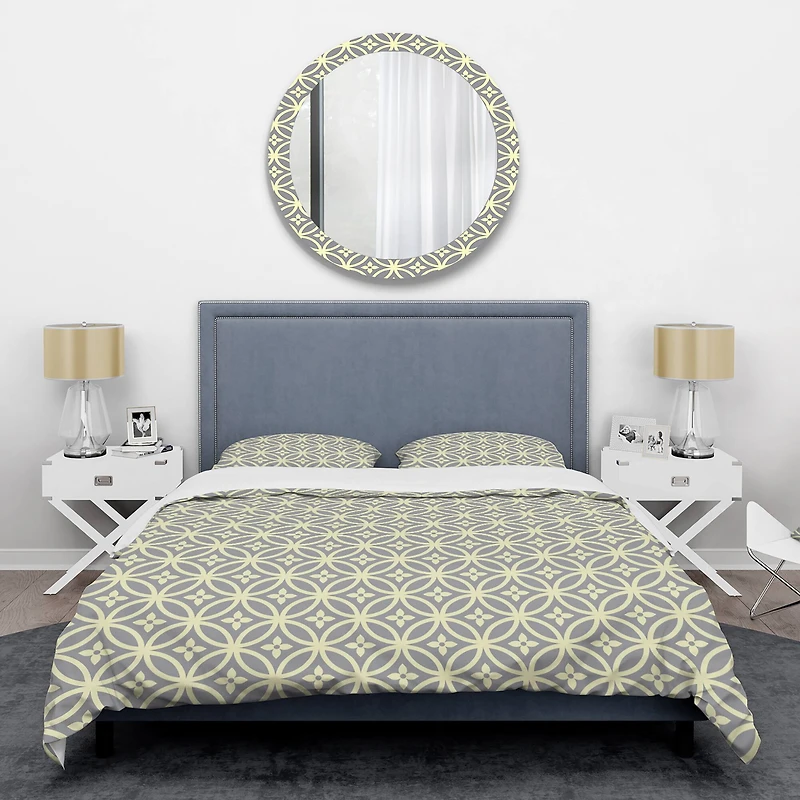 Designart 'Retro Ornamental Pattern II' Mid-Century Duvet Cover Set