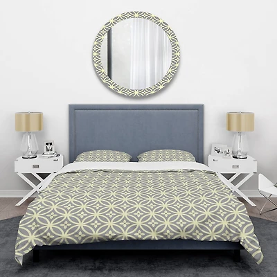 Designart 'Retro Ornamental Pattern II' Mid-Century Duvet Cover Set
