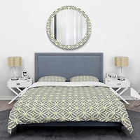 Designart 'Retro Ornamental Pattern II' Mid-Century Duvet Cover Set