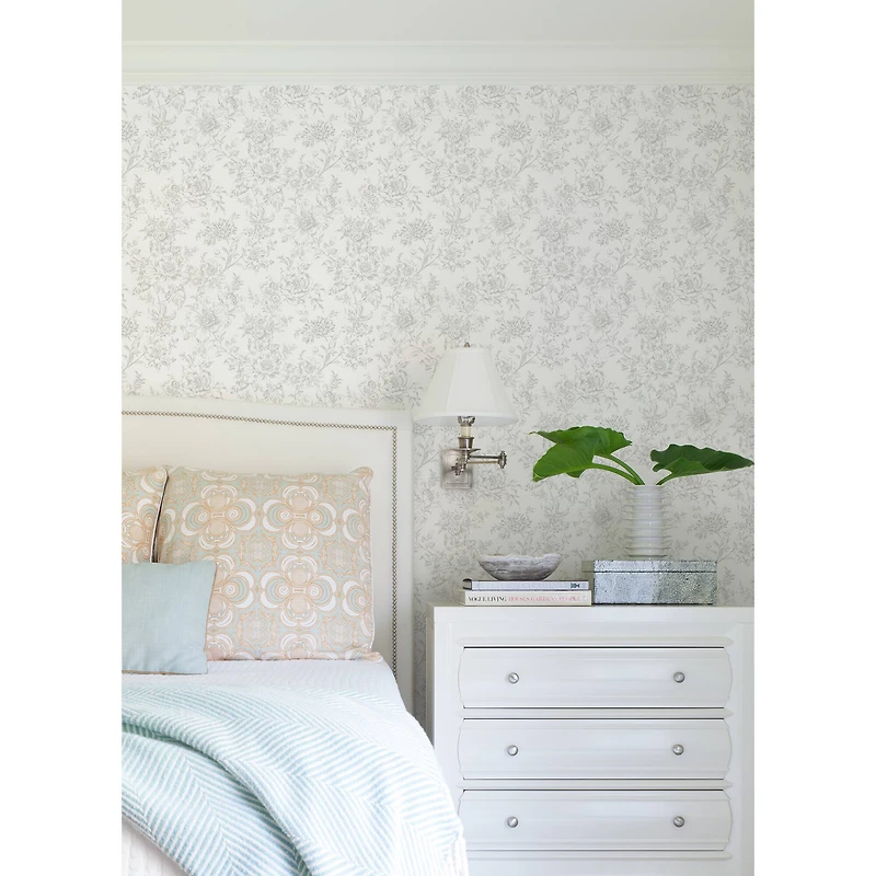 RoomMates Gray Wren Peel & Stick Wallpaper