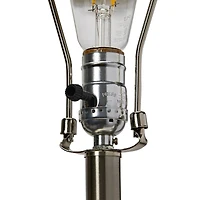 Hello Honey® 41" Glass Floor/Table Lamp with White Linen Shade