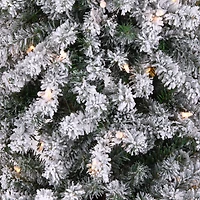 6.5ft. Pre-Lit Snowy Grand Alpine Slim Artificial Christmas Tree, Clear Lights