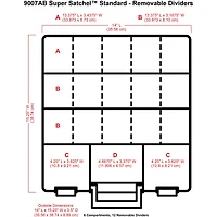 ArtBin® 15" Deep Super Satchel™ 6 Compartment Box with Removable Dividers
