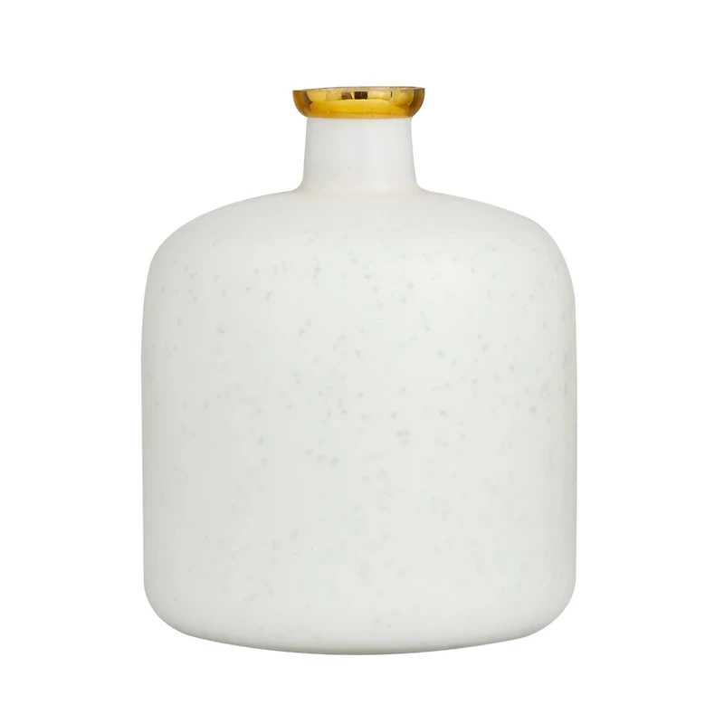 White Glass Glam Vase, 12" x 10" x 10"