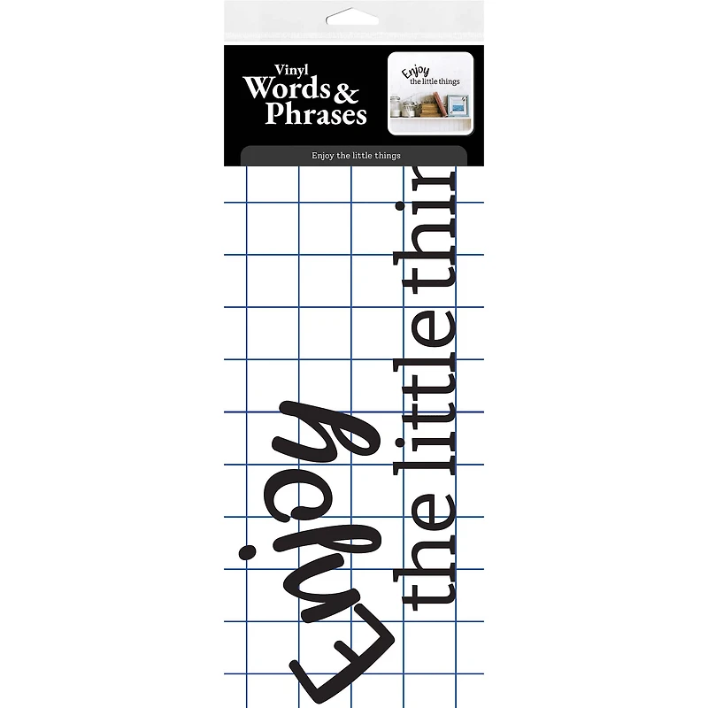 Leisure Arts® Vinyl Enjoy the Little Things Black Wall Decal