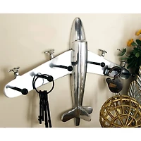 Silver Aluminum Contemporary Wall Hook