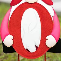 Glitzhome® 24" Metal Valentine's LOVE Gnome Yard Stake & Hanging Sign