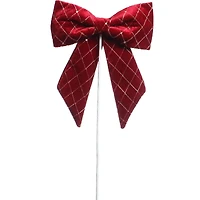 24.5" Red Velvet Sequin Bow Stem by Ashland®