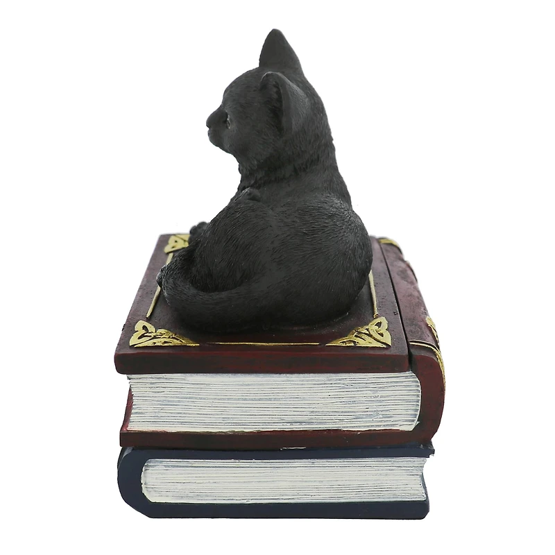 4.5" Black Cat with Books Tabletop Décor by Ashland®