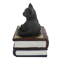 4.5" Black Cat with Books Tabletop Décor by Ashland®