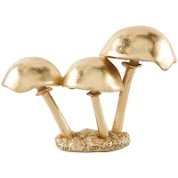 7" Gold Mushroom Metallic Sculpture