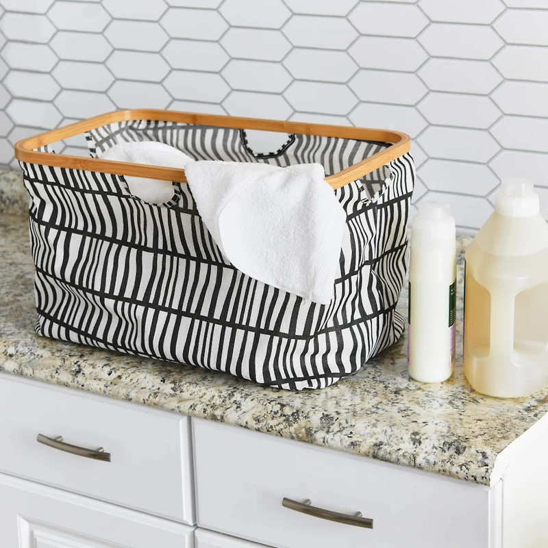 Household Essentials Krush Bamboo Rimmed Basket