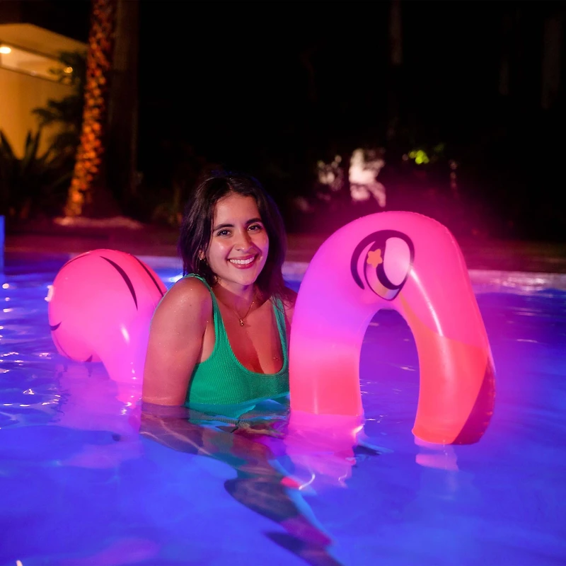 PoolCandy Illuminated LED Flamingo Ride On Noodle
