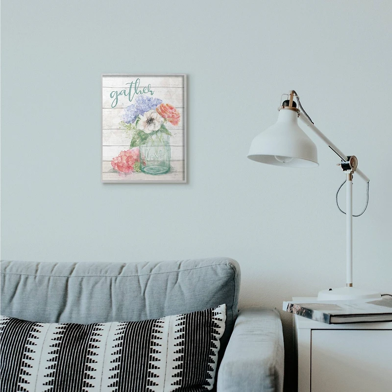 Stupell Industries Gather Love Gray Framed Wall Art