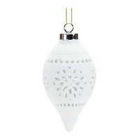 6 Pack White Onion & Ball Porcelain Ornaments