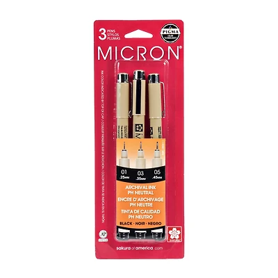 12 Packs: 3 ct. (36 total) Pigma® Micron™ Fine Line Black Pens