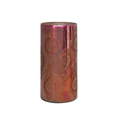 Hello Honey® 10" Etched Mercury Glass Vase