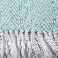 DII® Aqua Herringbone Stripe Throw
