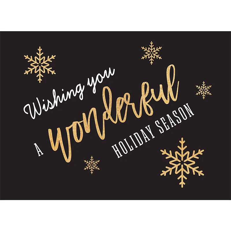 JAM Paper Black & Gold Peace & Joy Christmas Cards Set