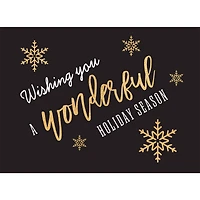 JAM Paper Black & Gold Peace & Joy Christmas Cards Set