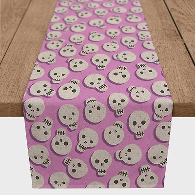 Pinky Skull Pattern Table Runner