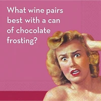 JAM Paper Can of Chocolate Frosting Cocktail Napkins, 40ct.