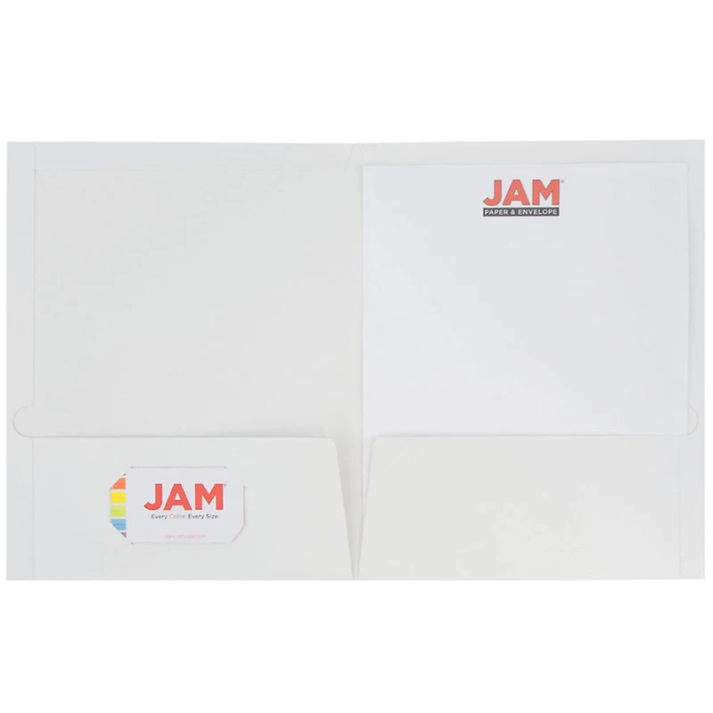 JAM Paper Business Glossy Laminated Two Pocket Folders, 6ct.