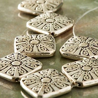 12 Pack:  Sterling Silver-Plated Diamond Beads, 16mm by Bead Landing™