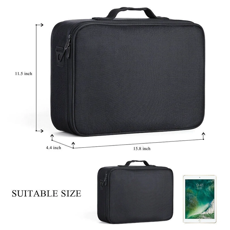 NEX™ Large Black Travel Cosmetic Organizer