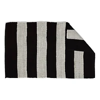 DII® Black & White Stripe Rag Rug, 2ft. x 3ft.