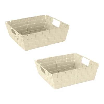Simplify Ivory Large Storage Shelf Tote Set