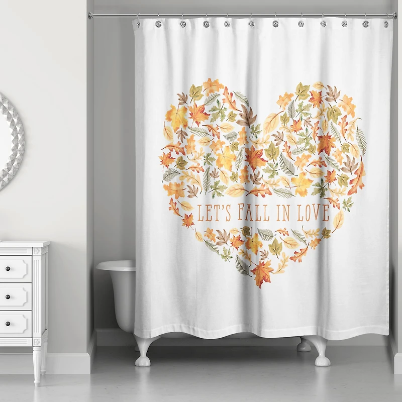 Let's Fall in Love Shower Curtain