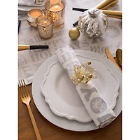 DII® Silver Christmas Collage Napkin Set, 6ct.