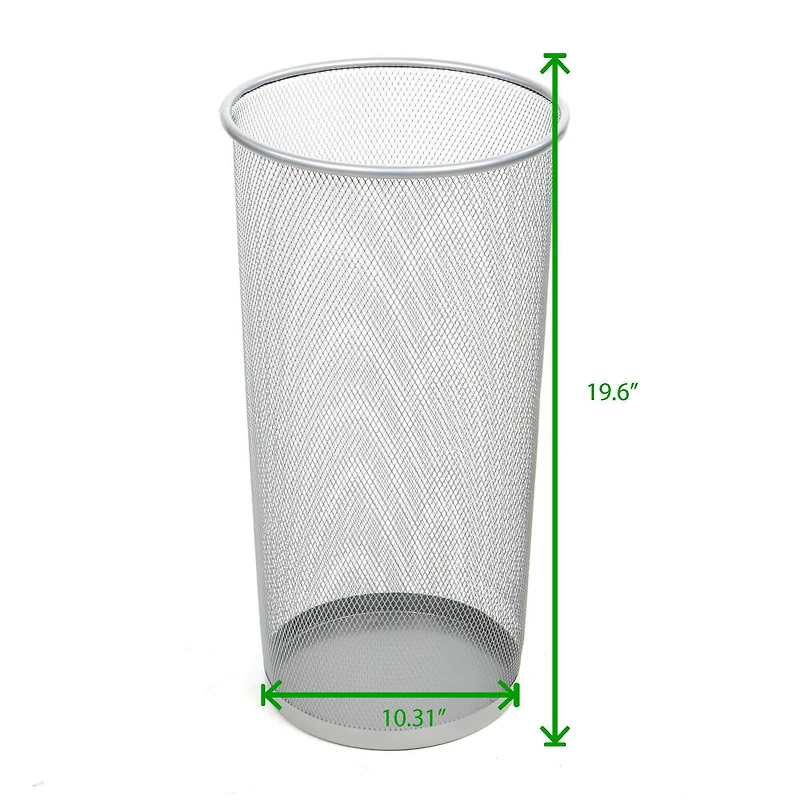 Mind Reader Silver Metal Mesh Umbrella Holder Basket