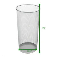 Mind Reader Silver Metal Mesh Umbrella Holder Basket