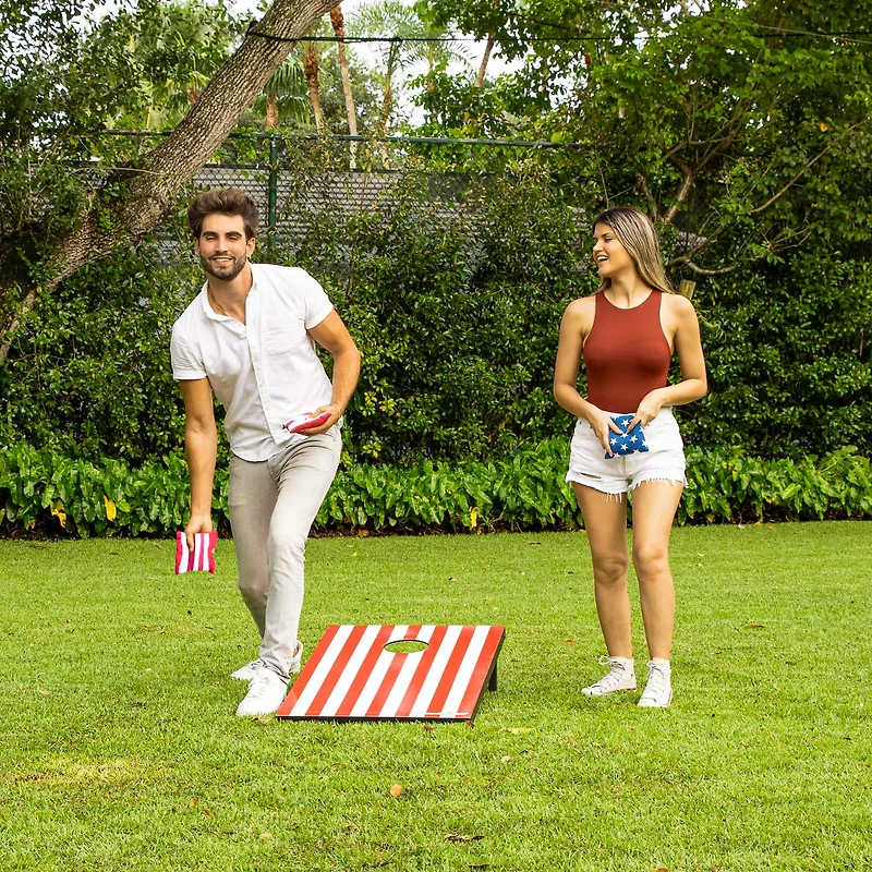 YardCandy Stars & Stripes Wooden Cornhole Set