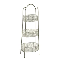 White Iron Farmhouse 3 Tier Tray Stand