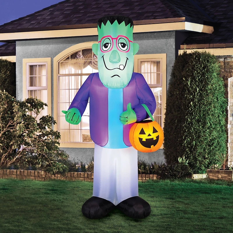 7ft. Inflatable Halloween Light Up Trick-or-Treat Monster