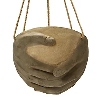 Hanging Hands Cement Planter with Jute Hanger